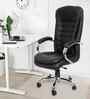 Executive Leatherette Office Chair In Classic Black Colour