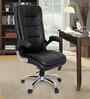 Executive Leatherette Office Chair In Graphite Black Colour