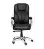 Executive Leatherette Office Chair In Jet Black Colour With Semi Gloss Finish