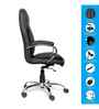 Executive Leatherette Office Chair In Jet Black Colour With Semi Gloss Finish