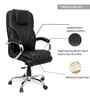 Executive Leatherette Office Chair In Jet Black Colour With Semi Gloss Finish
