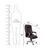 Executive Leatherette Office Chair In Mocha Brown Colour