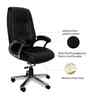 Executive Leatherette Office Chair In Obsidian Black Colour