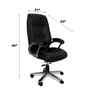 Executive Leatherette Office Chair In Obsidian Black Colour