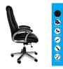 Executive Leatherette Office Chair In Obsidian Black Colour