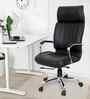 Executive Leatherette Office Chair In Onyx Black Colour