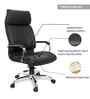 Executive Leatherette Office Chair In Onyx Black Colour