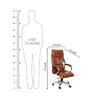 Executive Leatherette Office Chair In Onyx Brown Colour