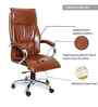 Executive Leatherette Office Chair In Onyx Brown Colour