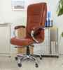 Executive Leatherette Office Chair In Raven Brown Colour