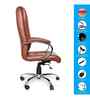 Executive Leatherette Office Chair In Raven Brown Colour