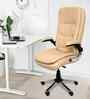 Executive Leatherette Office Chair In Sand Beige Colour