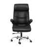 Executive Leatherette Office Chair In Solid  Black Colour