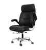 Executive Leatherette Office Chair In Solid  Black Colour