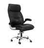 Executive Leatherette Office Chair In Solid  Black Colour