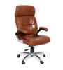 Executive Leatherette Office Chair In Tan  Brown Colour