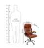 Executive Leatherette Office Chair In Tan  Brown Colour