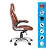Executive Leatherette Office Chair In Tan  Brown Colour