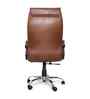 Executive Leatherette Office Chair In Walnut  Brown Colour