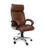 Executive Leatherette Office Chair In Walnut  Brown Colour