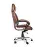 Executive Leatherette Office Chair In Walnut  Brown Colour