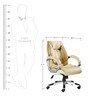 Soher Leatherette Executive Chair in Cream Colour