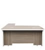 Executive Office Desk with Side Runner & Drawer Cart in Pine Colour Melamine Finish