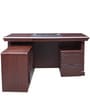 Executive Study & Laptop Table with Runner & Drawer Cart in Brown Color