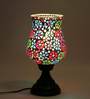 Gerard Multicolour Glass Shade Table Lamp With Metal Base
