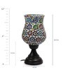 Gerard Multicolour Glass Shade Table Lamp With Metal Base