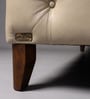Exeter Chesterfield Leatherette 1 Seater Seater Sofa in Beige Color