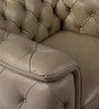 Exeter Chesterfield Leatherette 1 Seater Seater Sofa in Beige Color