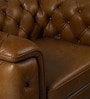 Exeter Chesterfield Leatherette 1 Seater Seater Sofa in Brown Color