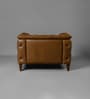 Exeter Chesterfield Leatherette 1 Seater Seater Sofa in Brown Color