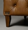 Exeter Chesterfield Leatherette 1 Seater Seater Sofa in Brown Color
