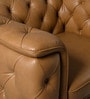 Exeter Chesterfield Leatherette 1 Seater Seater Sofa in Tan Color