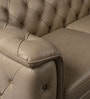 Exeter Chesterfield Leatherette 2 Seater Seater Sofa in Beige Color