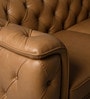 Exeter Chesterfield Leatherette 2 Seater Seater Sofa in Tan Color