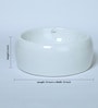Ceramic Round Shape White Counter Top Wash Basin (H: 6, W: 15, D: 15 Inches)
