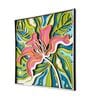 Exotic Floral Pinewood Wall Mural In Multicolour