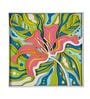 Exotic Floral Pinewood Wall Mural In Multicolour