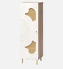 Exotica 12 Pair Shoe Cabinet With Adjustable Shelf In Oak & White finish