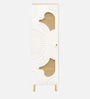 Exotica 12 Pair Shoe Cabinet With Adjustable Shelf In Oak & White finish