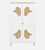 Exotica 24 Pair Shoe Cabinet With Adjustable Shelf In Oak & White finish