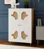 Exotica 24 Pair Shoe Cabinet With Adjustable Shelf In Oak & White finish