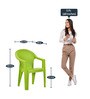 Exotica Plastic Chair in Green Finish, Set of 2