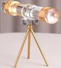 Exquisite Crystal Telescope Transparent & Gold Glass Collectible
