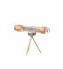 Exquisite Crystal Telescope Transparent & Gold Glass Collectible