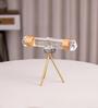 Exquisite Crystal Telescope Transparent & Gold Glass Collectible