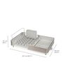 Extend Steel Expandable dish rack with draining spout